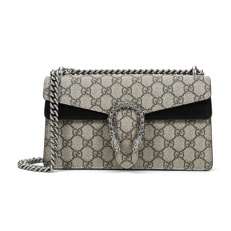 GUCCI 古驰 女士 Dionysus系列帆布/麂皮单肩斜挎包酒神包小号 499623 92TJN