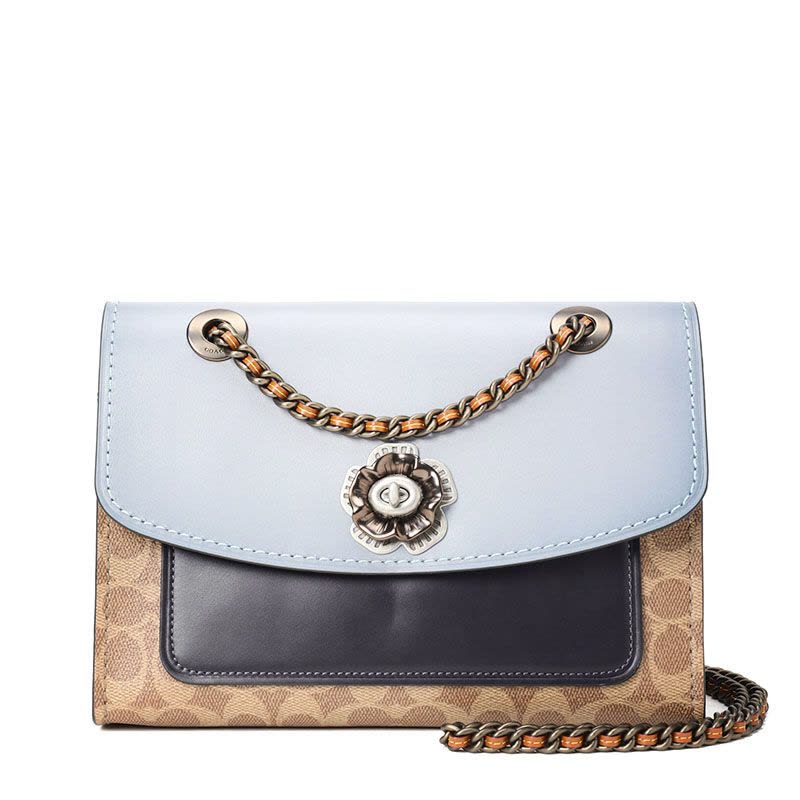 COACH PARKER 山茶花单肩包 69586 牛皮革\PVC图片