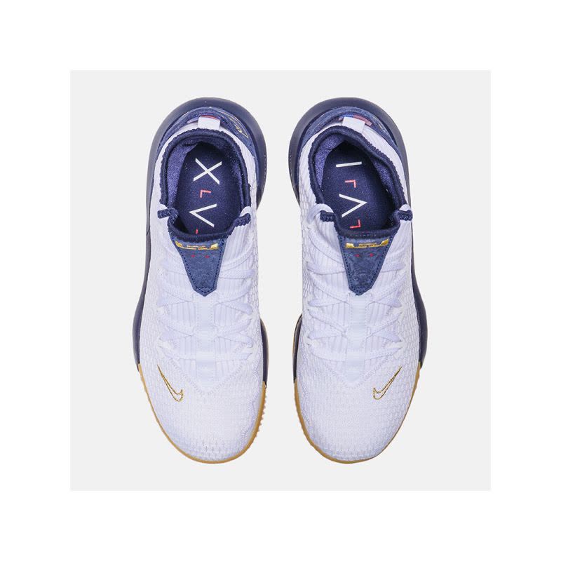 NIKE男鞋篮球鞋2019新款詹姆斯系列气垫时尚迷彩训练运动鞋CI2669 CI2669-101白色+金属金+深藏青+大图片