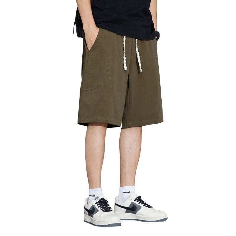 男装夏季短裤男简约潮流纯色休闲裤子男士宽松运动百搭五分裤图片