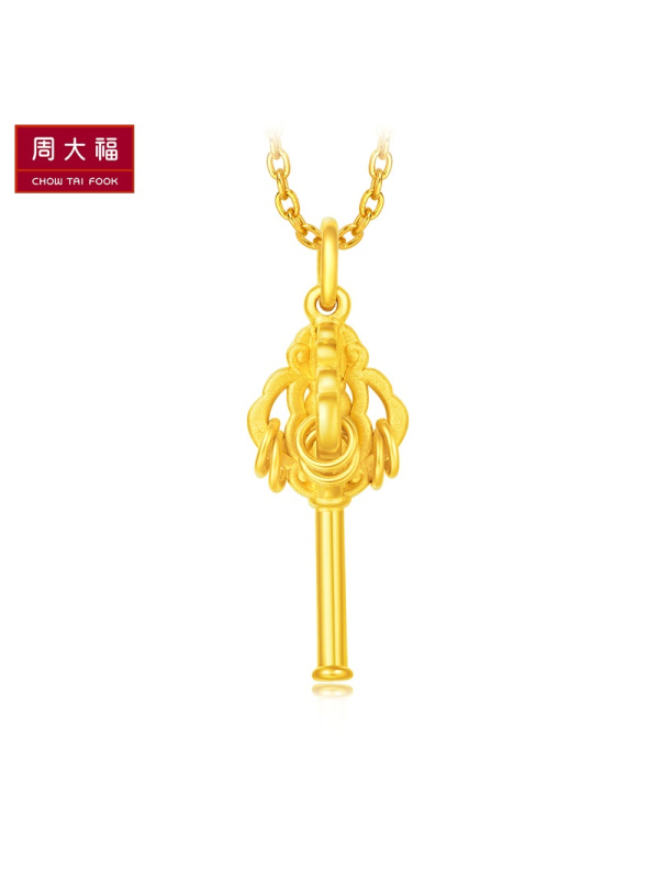 周大福珠宝首饰足金黄金吊坠R20714