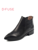 D：Fuse/迪芙斯切尔西短靴女秋冬牛皮尖头低跟女鞋DF64117076
