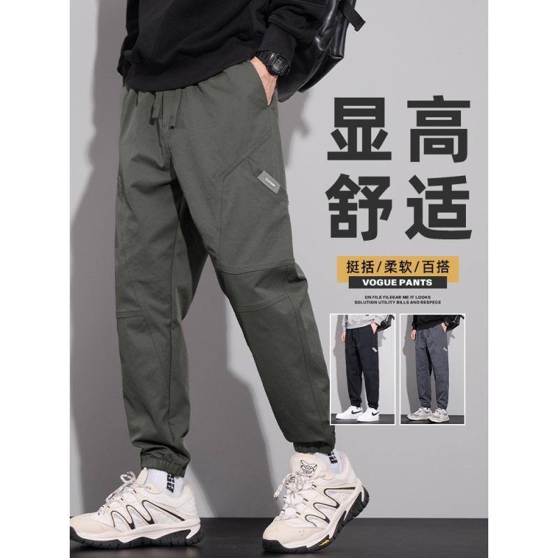 秋冬工装裤男士春秋束脚美式潮牌哈伦运动秋季新款休闲长裤子