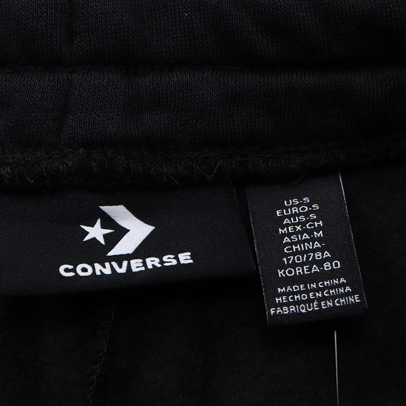 CONVERSE匡威男裤运动长裤直筒收口针织休闲裤运动服10008815 L 10008815-A01黑色