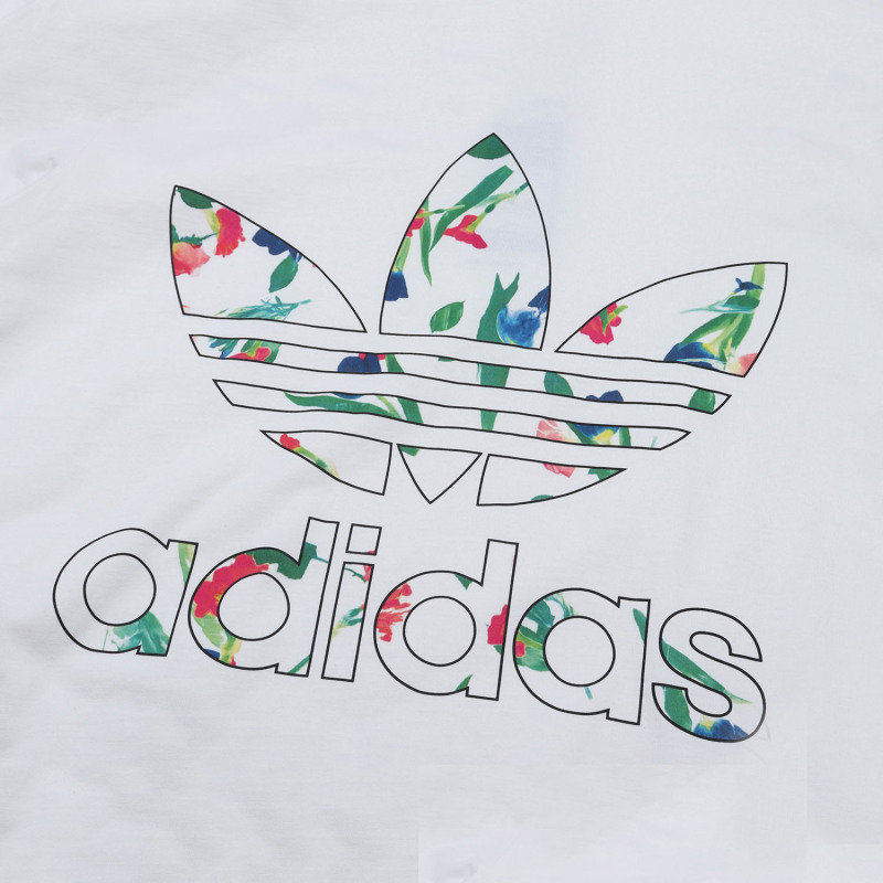 adidas阿迪达斯三叶草女装运动服BIG TREFOIL TEE休闲短袖T恤FM3746