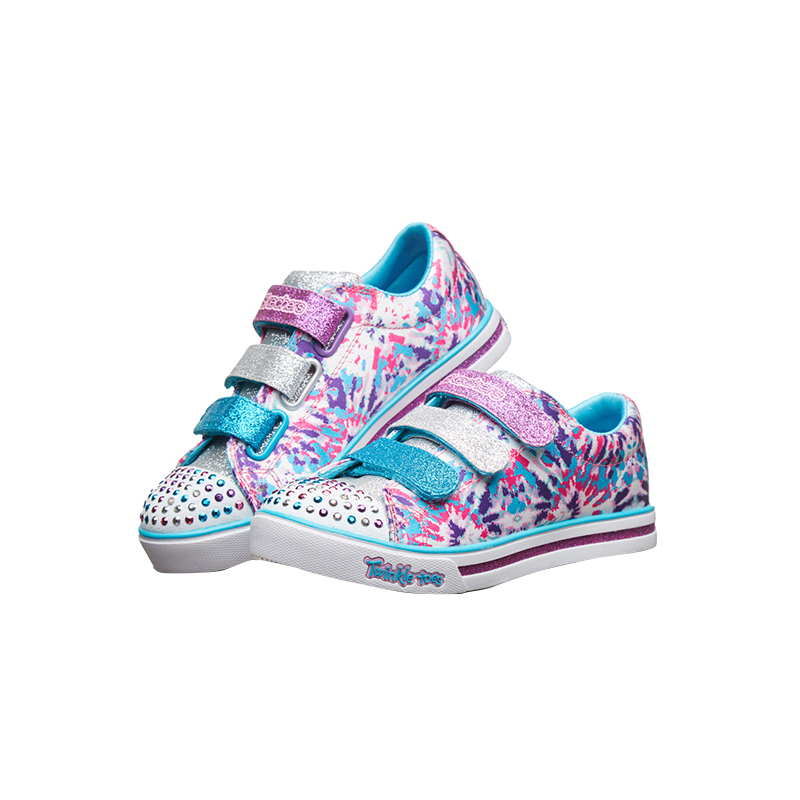 Skechers斯凯奇女童鞋夏季新款潮流印花运动休闲鞋10839L-WMLT