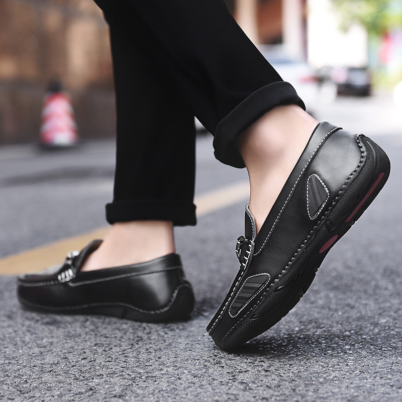 鳄鱼恤crocodile男鞋商务休闲鞋皮鞋男鞋子春季新品户外英伦套脚驾车