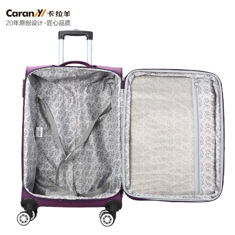 卡拉羊carany拉杆箱男女通用飞机轮密码箱牛津布软箱登机箱旅行箱cs