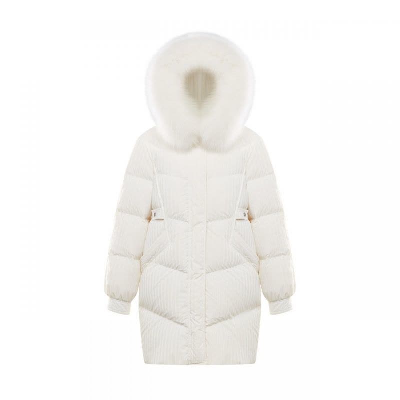 波司登2020新款女羽绒服女温柔莫兰迪色抽绳狐狸毛B00145236图片