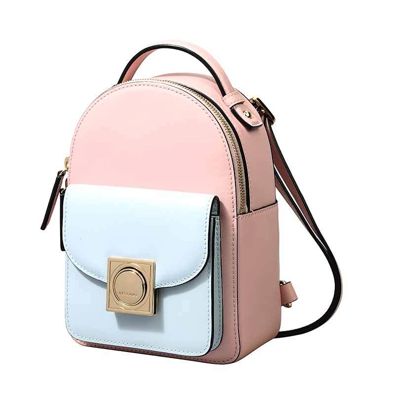 dissona迪桑娜女包真皮双肩包双肩休闲迷你小包包手提链条小背包