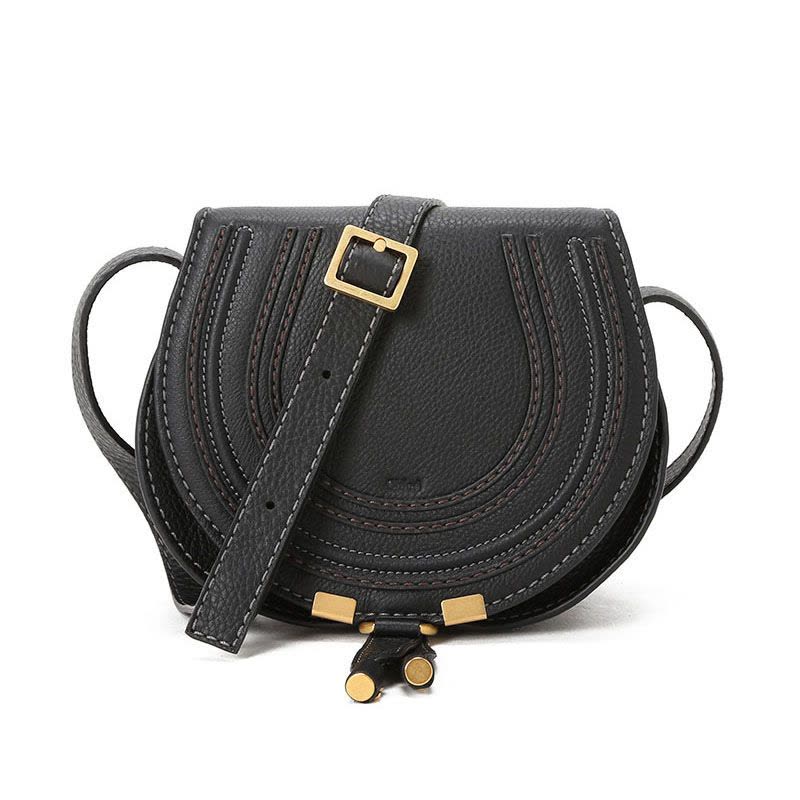 CHLOE Marcie 马鞍包迷你 车线装饰带穗粒面皮CHC11SP580图片