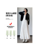 白色半身裙女2026新款春秋高腰大摆裙a字长裙子春季小个子蛋糕裙