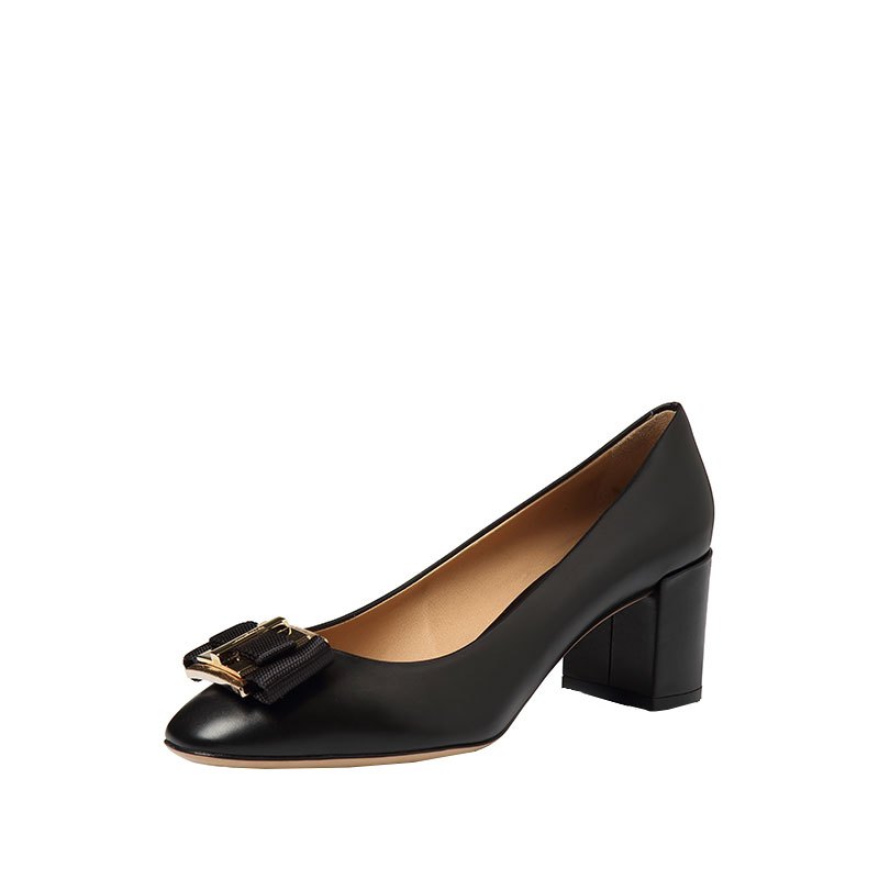 菲拉格慕(ferragamo)女士圆头单鞋672622nero报价_参数_图片_视频