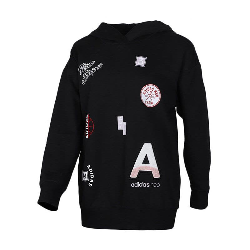 Adidas阿迪达斯neo卫衣女2020冬季新款运动宽松连帽套头衫EI4289图片