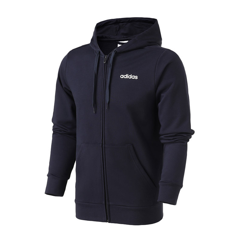 adidas男服夹克外套连帽休闲运动服DU0386 L DU0386蓝色