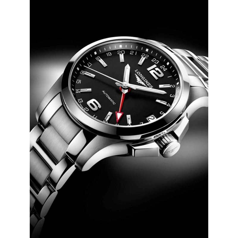 longines浪琴男士手表康卡斯系列机械表男钢带l36874566