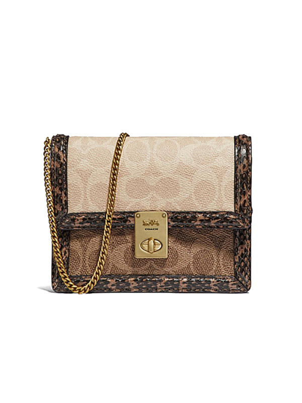 COACH/蔻驰 夹棉HUTTON单肩包 89237 15.5*12*3.5CM 涂层帆布\牛皮革