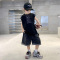男童夏装套装新款帅气时髦大童男孩夏款儿童夏季背心运动服潮