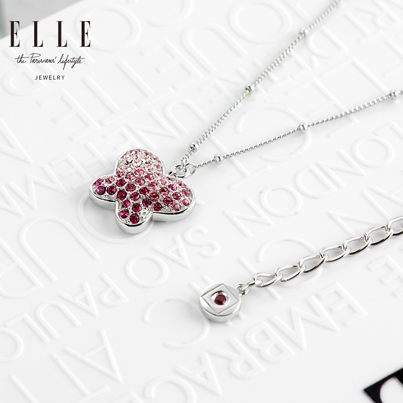 ELLE 饰品 经典蝴蝶设计925银项链