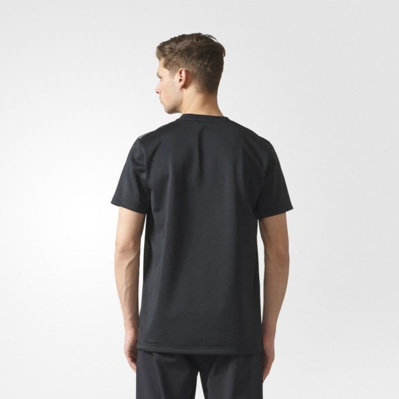 adidas阿迪达斯三叶草男子短袖上衣黑BQ2046图片