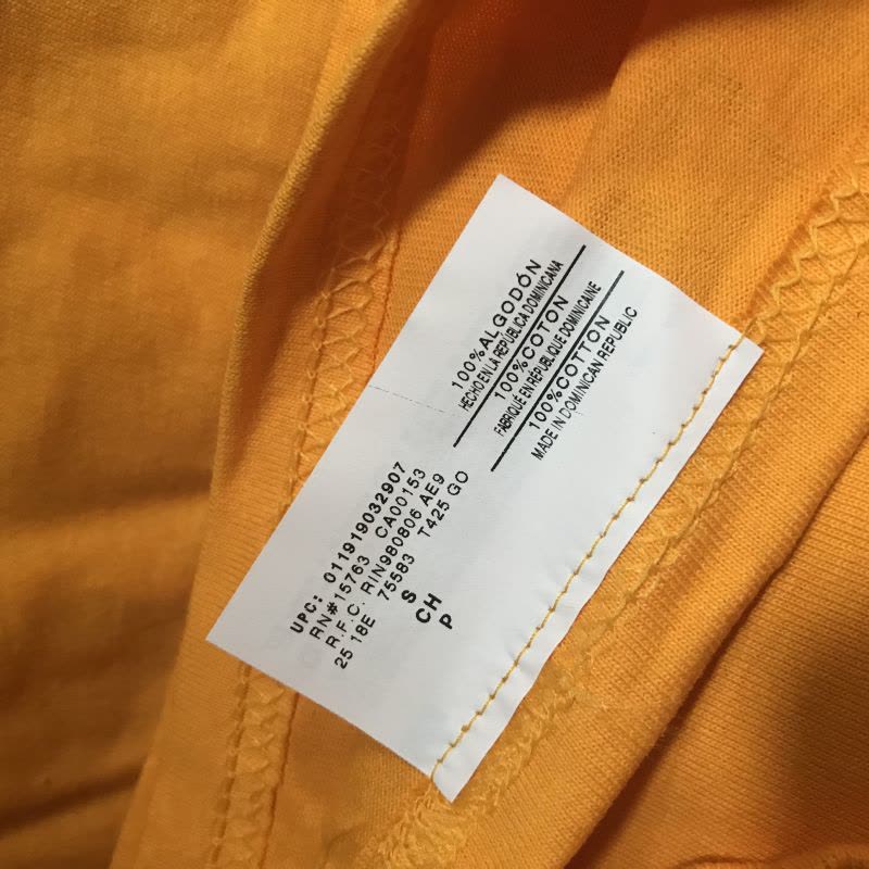 champion 冠军情侣款纯色修身基础款经典 T恤 短袖 T425GO黄图片