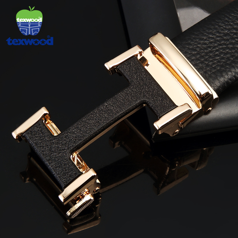 texwood萍果牌 皮带男自动扣真皮裤腰带男士商务牛皮裤带休闲百搭男式软皮腰带礼盒装