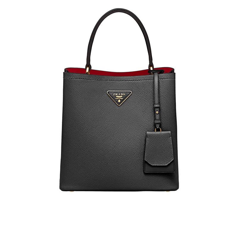 【预定】20春夏款PRADA Panier 中号皮革手袋1BA212 OOO 21.5*22.5*13CM图片