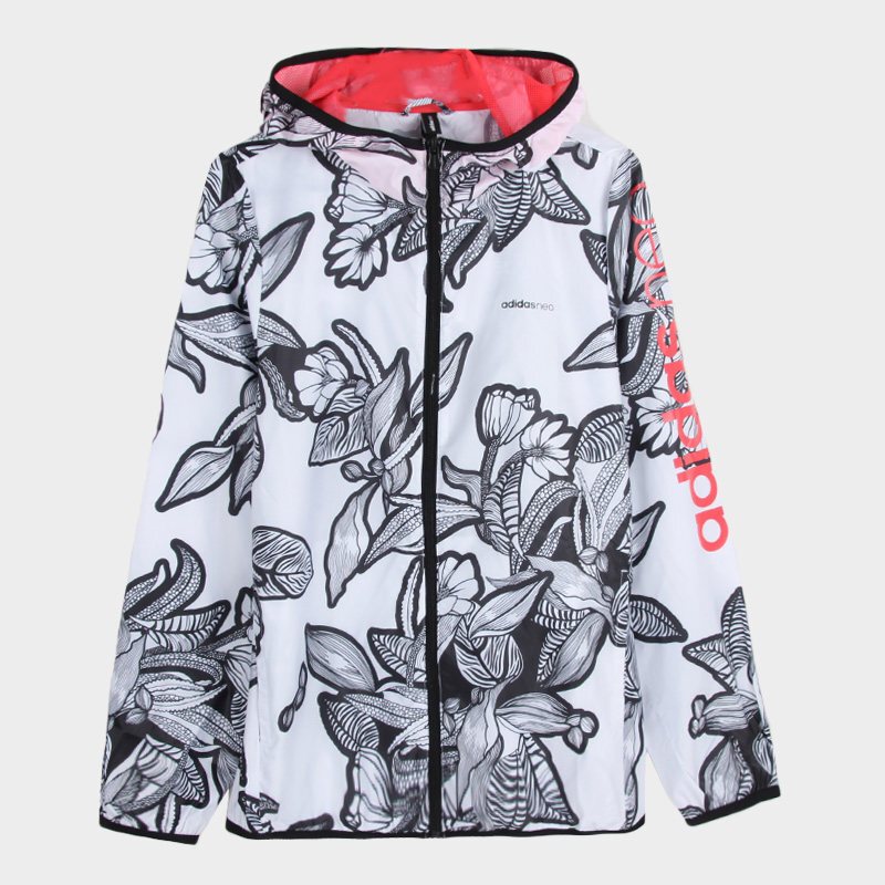 阿迪达斯（adidas）女款春秋运动夹克防风连帽外套CV7332