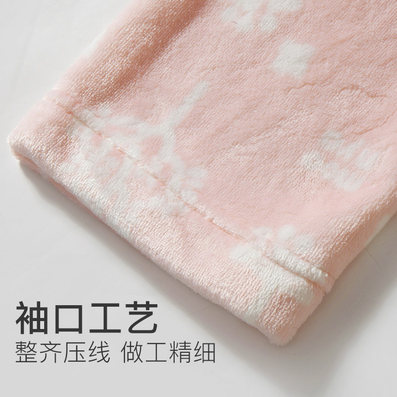 爱帝秋冬新品女睡袍珊瑚绒睡衣加绒中厚保暖法兰绒性感睡裙
