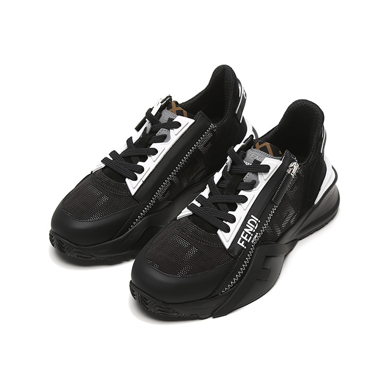 fendi芬迪女士织物等多种材质拼接flow休闲运动鞋8e8035ad78