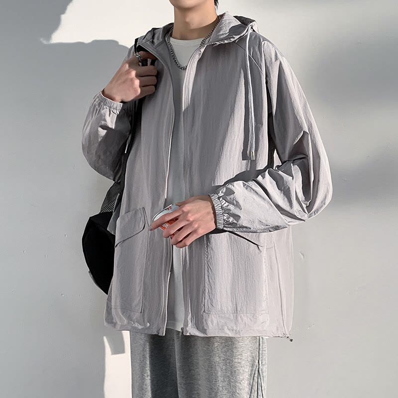 防晒衣男女情侣夏季户外轻薄透气连帽防紫外线防晒服登山运动外套图片