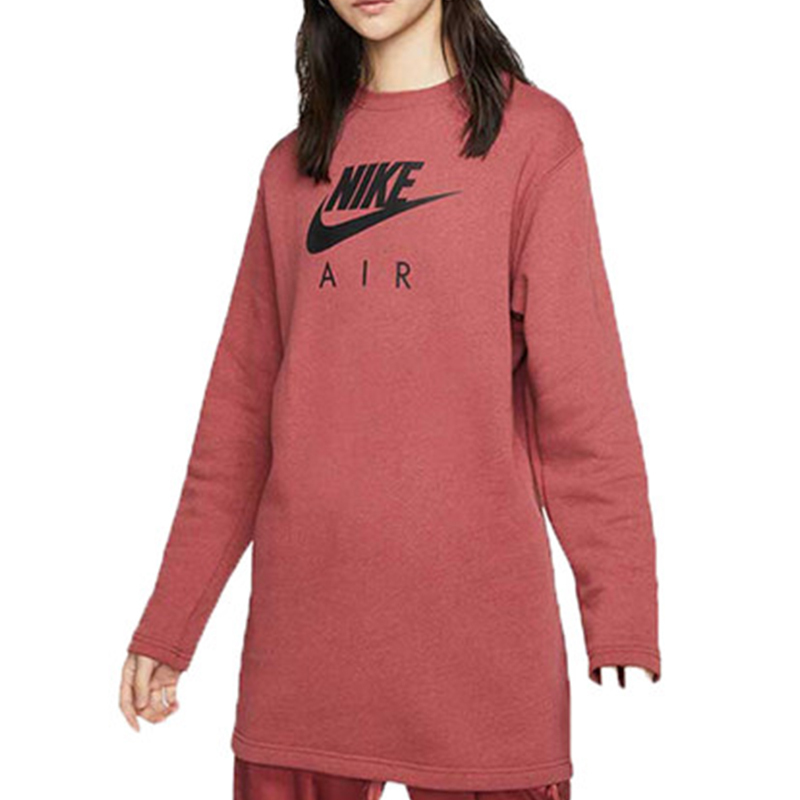 nike耐克女子air crew dress bb flc长款卫衣bv5135-661
