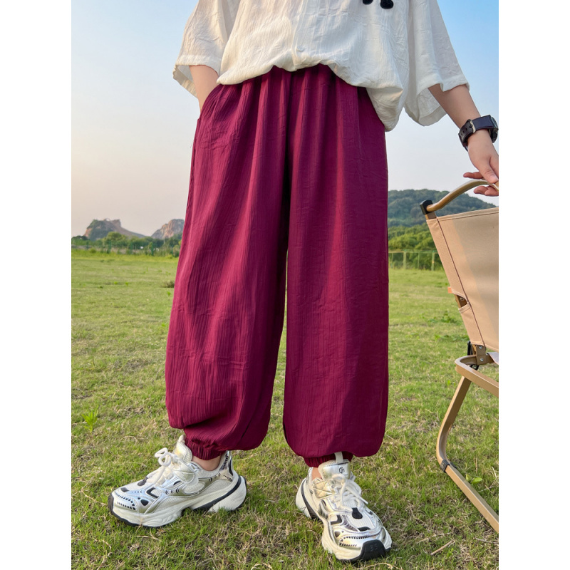 男童夏装薄款裤子2025新款防蚊裤儿童宽松夏季冰丝裤中大童长裤潮