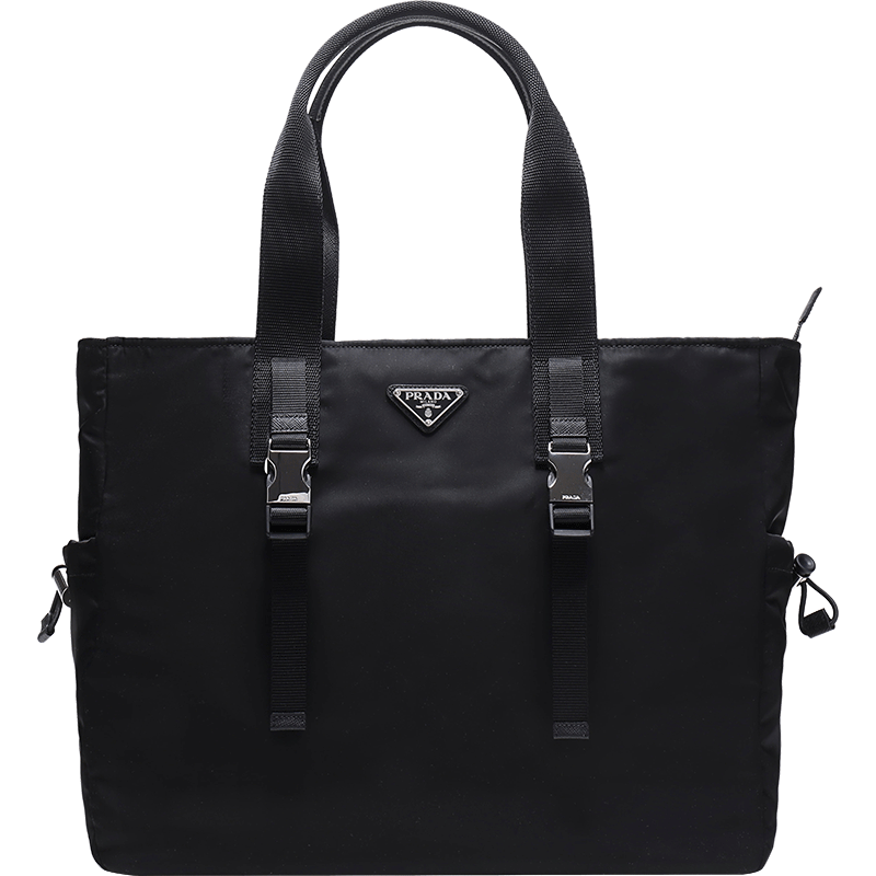 prada普拉达男士织物手提单肩包2vg042973
