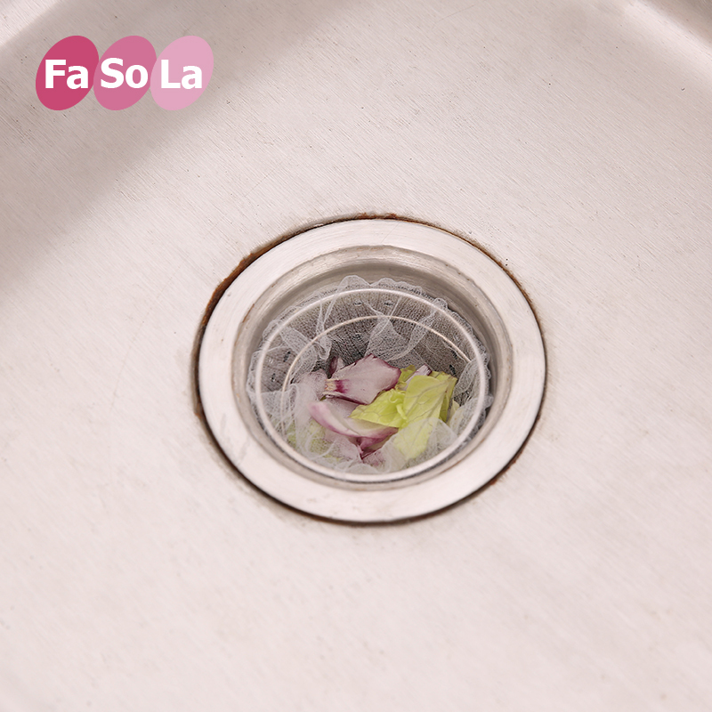 FaSoLa 日本厨房排水口过滤网防堵塞残渣隔水袋水槽垃圾袋下水道口过滤器35只