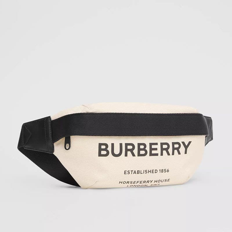 【预定】BURBERRY/博柏利 中号 Horseferry 印花棉质帆布腰包 31*7.5*16CM图片