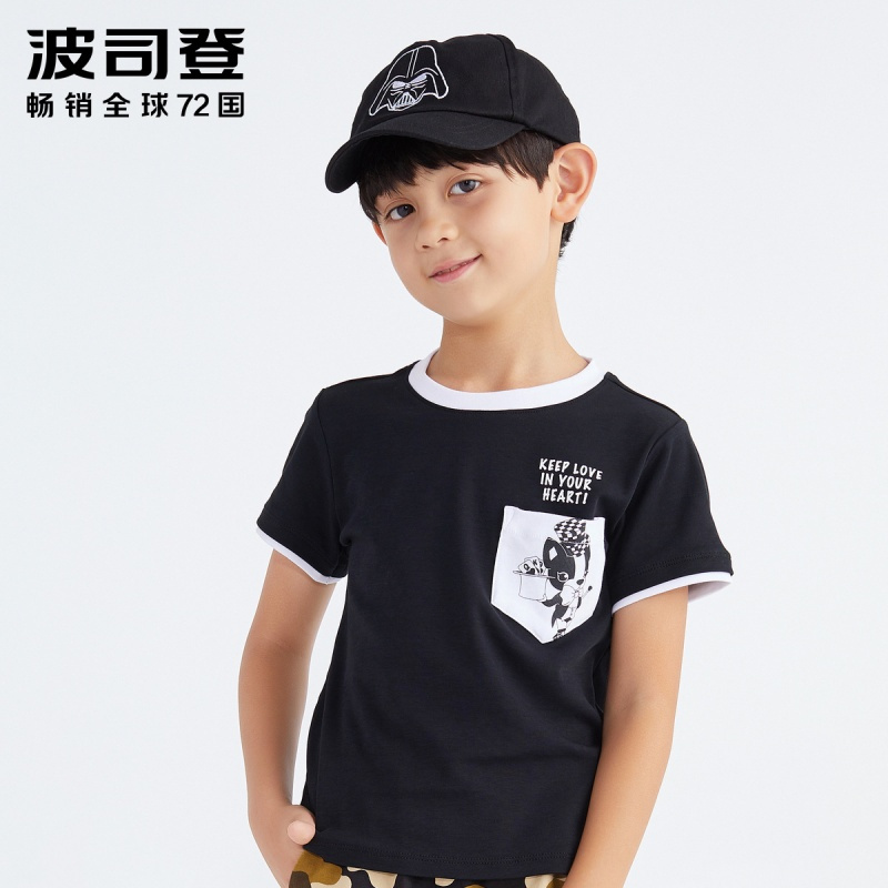 波司登童装短袖T恤夏季儿童卡通印花运动短袖T恤_204