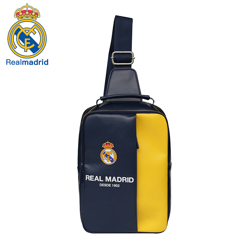 皇家马德里Realmadrid官方正品时尚男女士多功能大容量手提运动户外登山休闲健身训练商旅行电脑单肩小挎书包背包蓝色