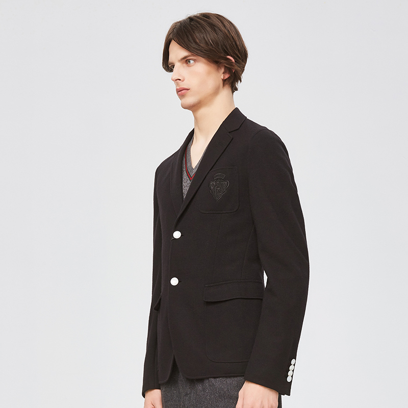 GUCCI/古驰 古驰刺绣勋章毛呢男士西服西装380806