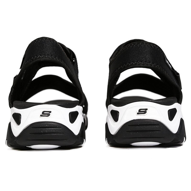 skechers斯凯奇女鞋熊猫鞋运动鞋魔术贴厚底凉拖88888180