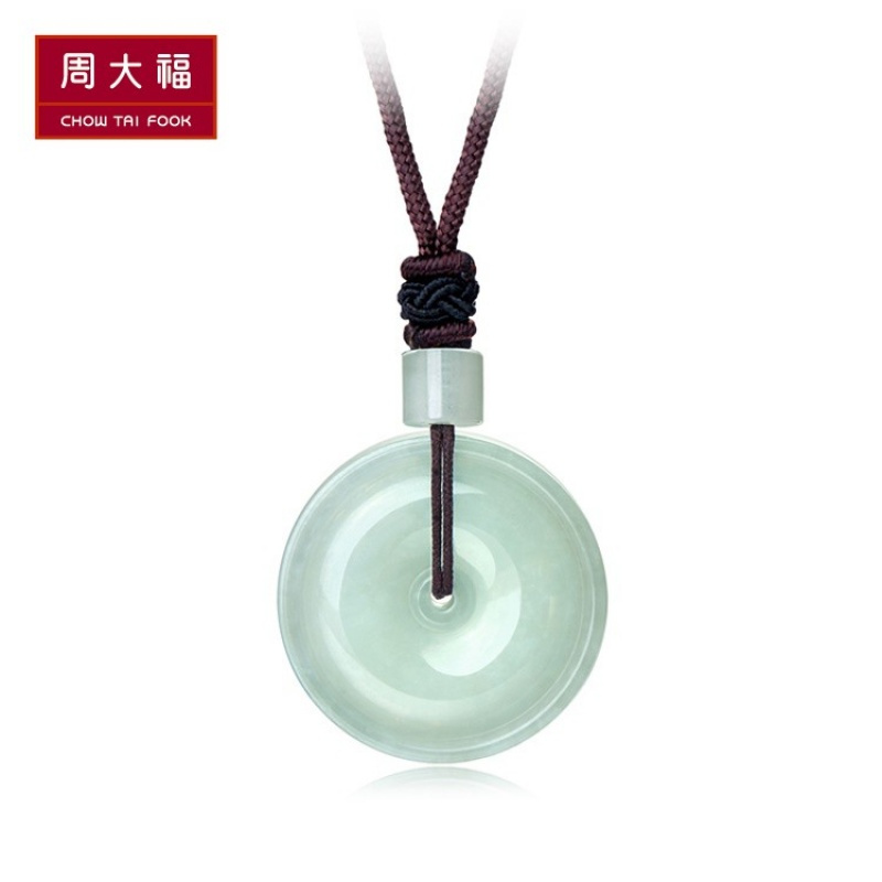 周大福珠宝首饰平安扣翡翠玉坠K63153