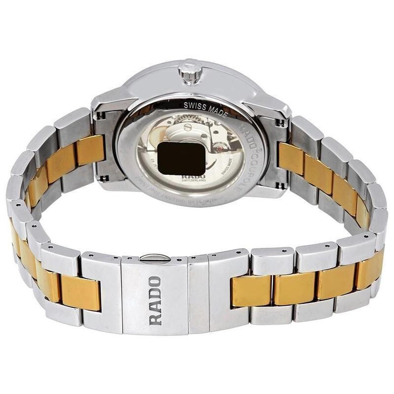 雷达(RADO)瑞士手表 晶璨系列自动机械商务带储能条男士腕表 41mm浅色盘钢带 R22878032