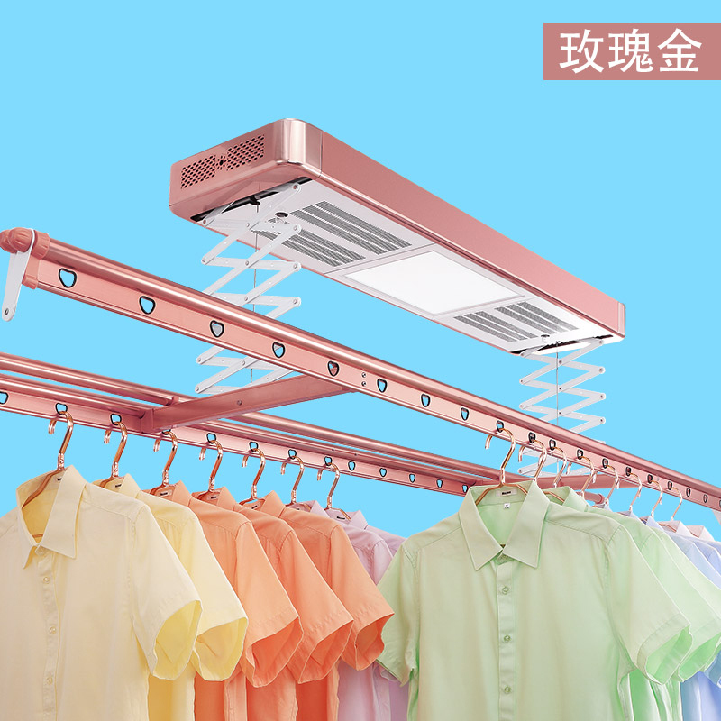 电动晾衣架 - 智能挂衣架 遥控阳台升降晒衣架 自动折叠晾衣杆
