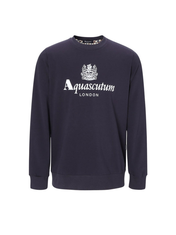 雅格狮丹 AQUASCUTUM 男士卫衣 LOGO印花棉质QMFOO2L0