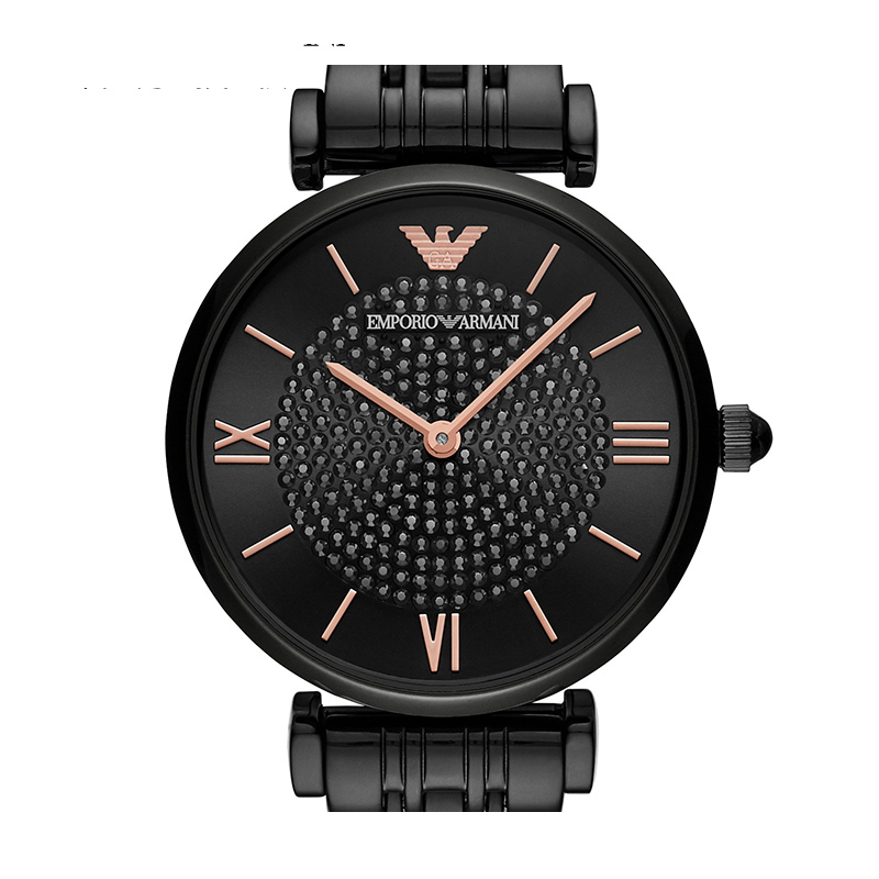 阿玛尼emporioarmani手表欧美品牌时尚女表钢带女士石英表ar11245