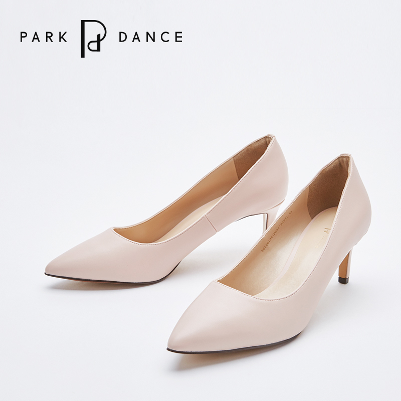 park dance女鞋简约舒适职业女士职场单鞋复古大气高跟细跟婚庆用