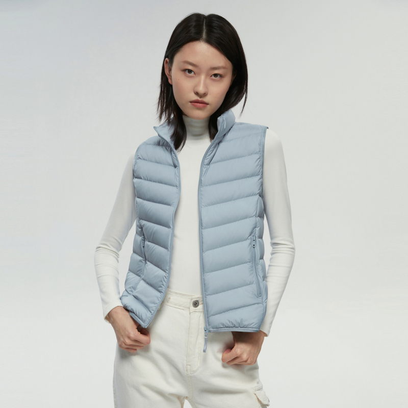 波司登羽绒服女短款纯色马甲简约内搭外穿轻薄休闲便携马夹正品清