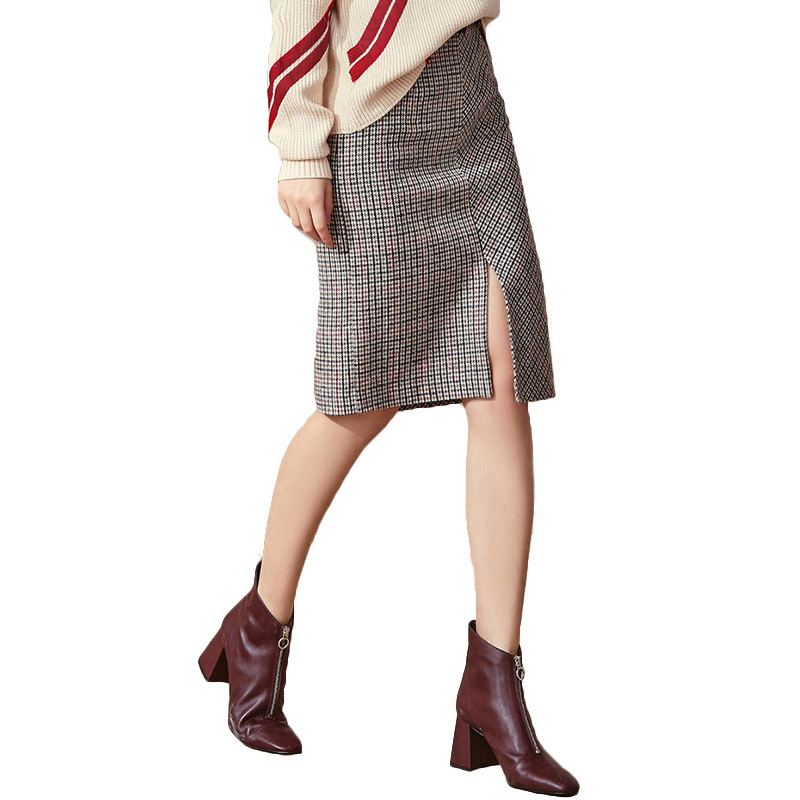 丝柏舍冬装新款女2018休闲气质时尚简约中长款半身裙s84r1338b