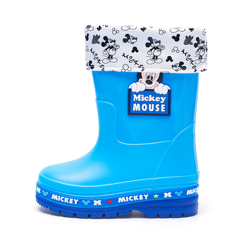 迪士尼儿童水鞋男童女童雨靴防滑公主可爱宝宝胶鞋水靴小童雨鞋男
