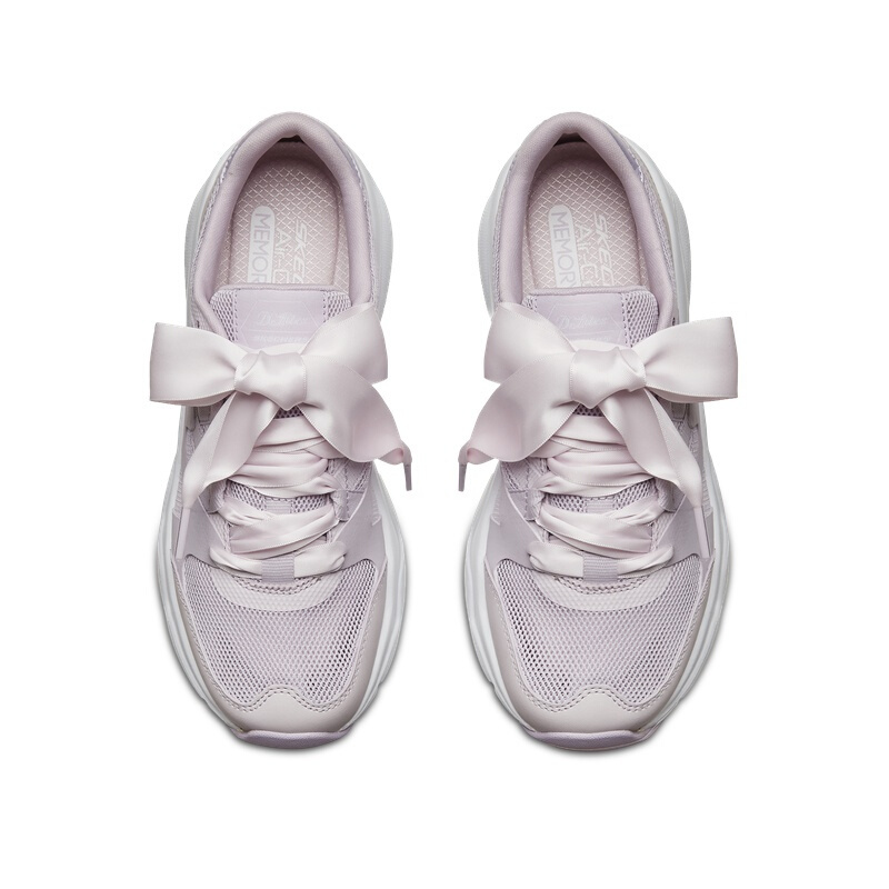 斯凯奇（SKECHERS）女鞋校园甜美青少年鞋丝带小白鞋熊猫鞋休闲鞋66666203
